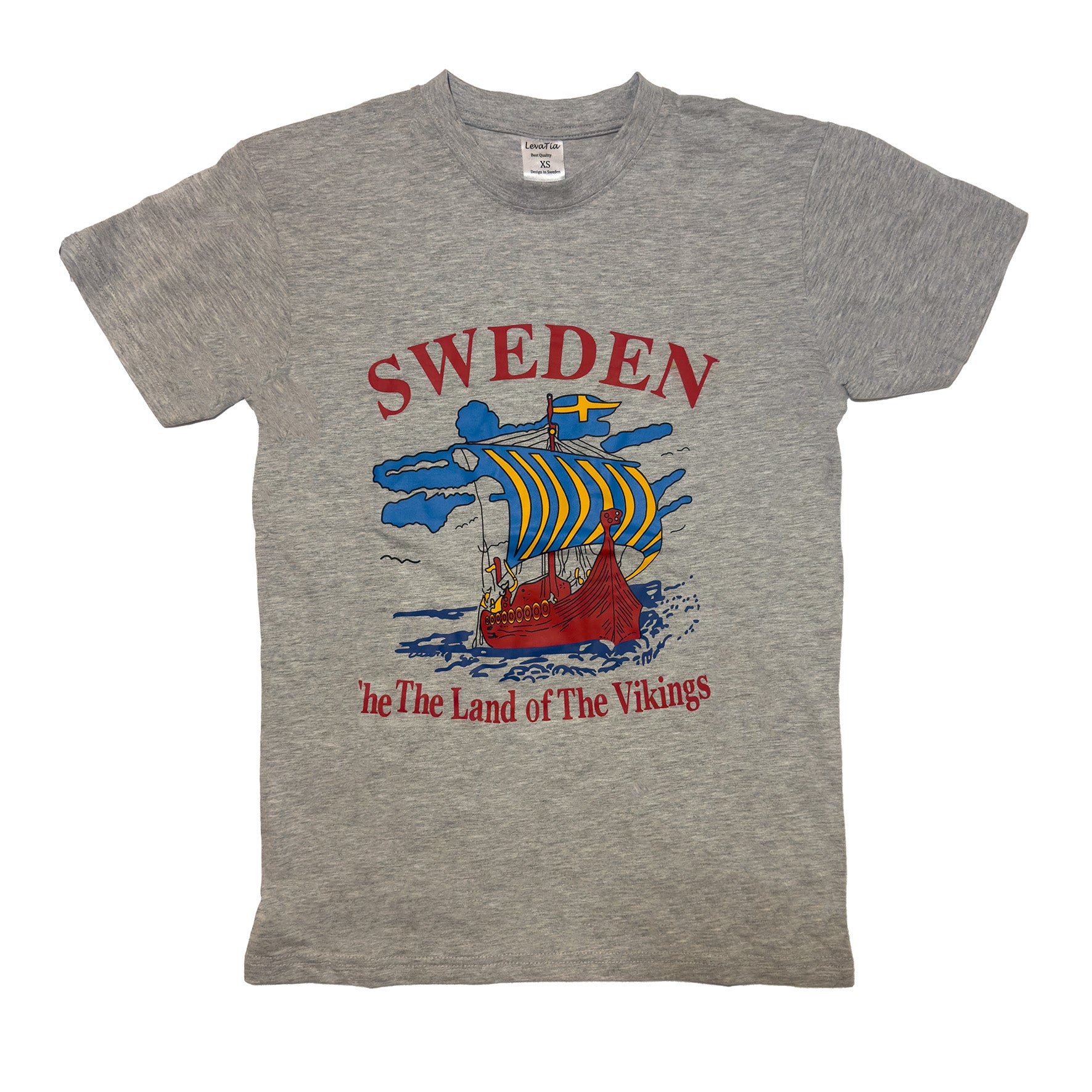 Vintage SWEDEN The Land of the Viking Men’s Sz online L T shirt White Design In Sweden