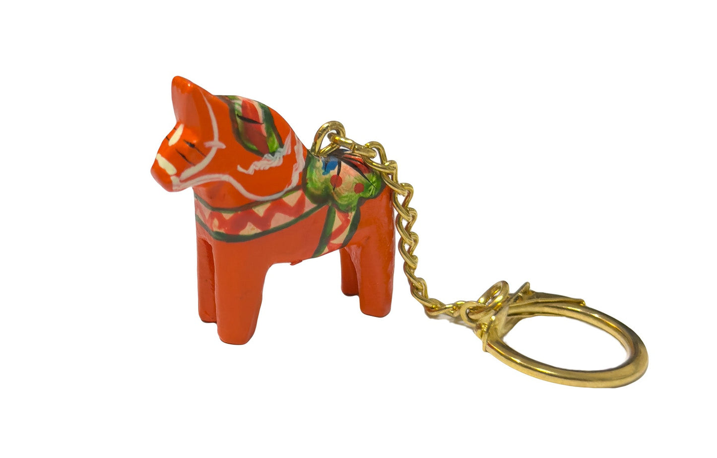 Swedish Dala Horse Keychain – Handcrafted Wooden Souvenir - Style Council