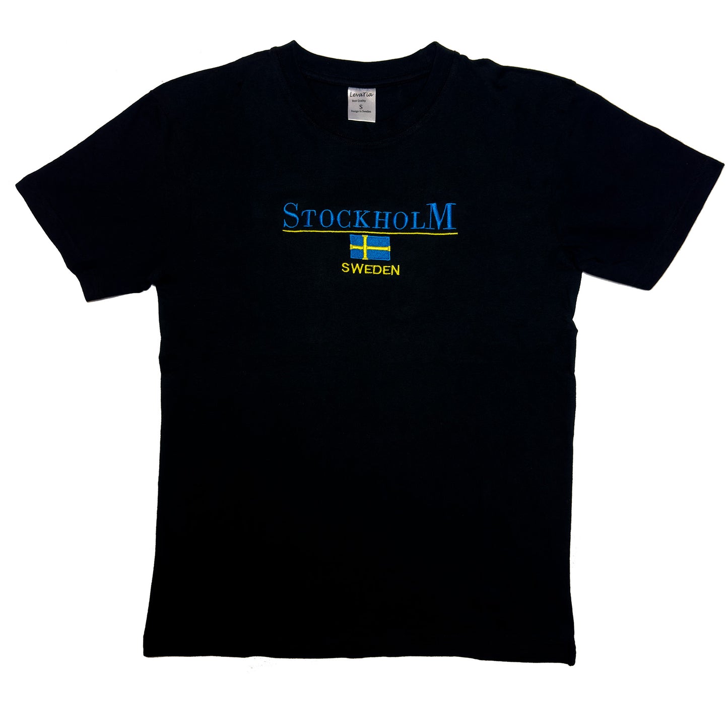 Sweden Flag Embroidered T-Shirt