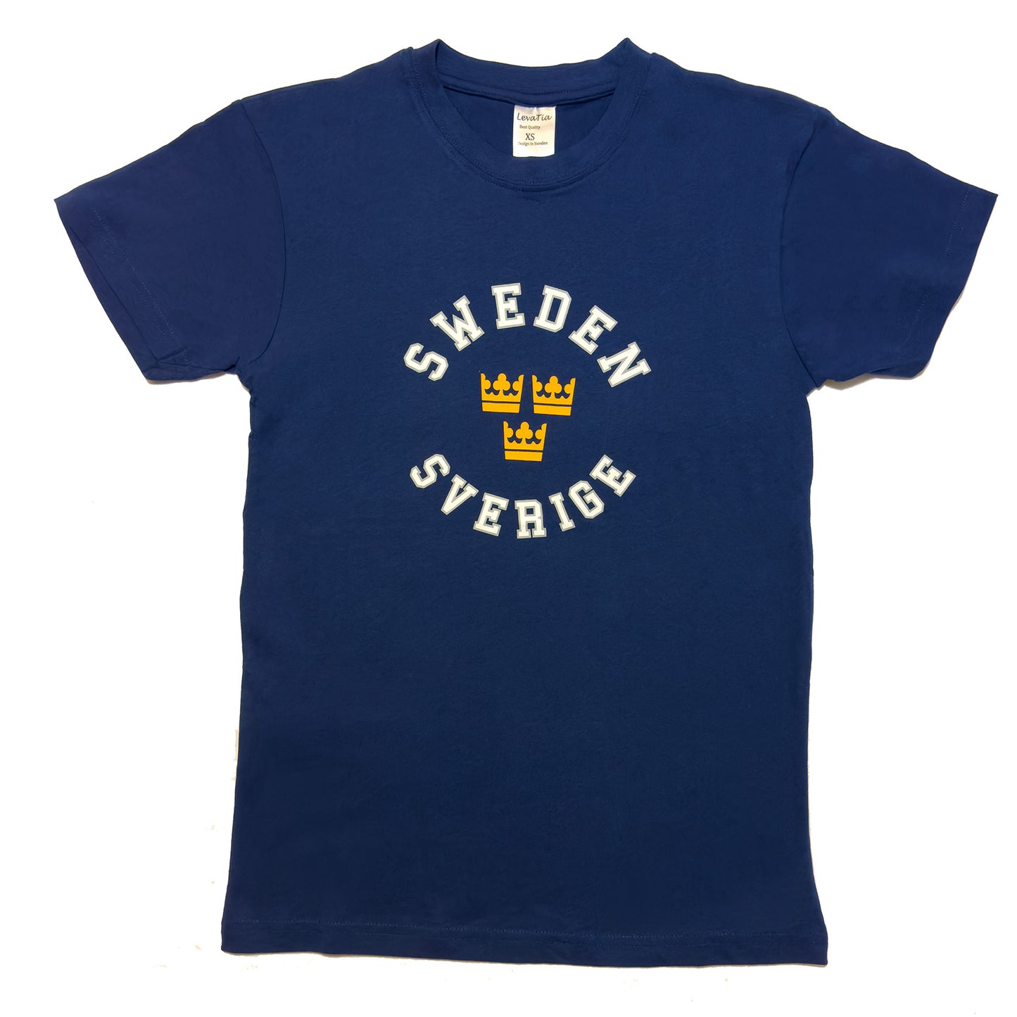 Royal Blue Sweden T-shirt – Featuring the Iconic Three Crowns