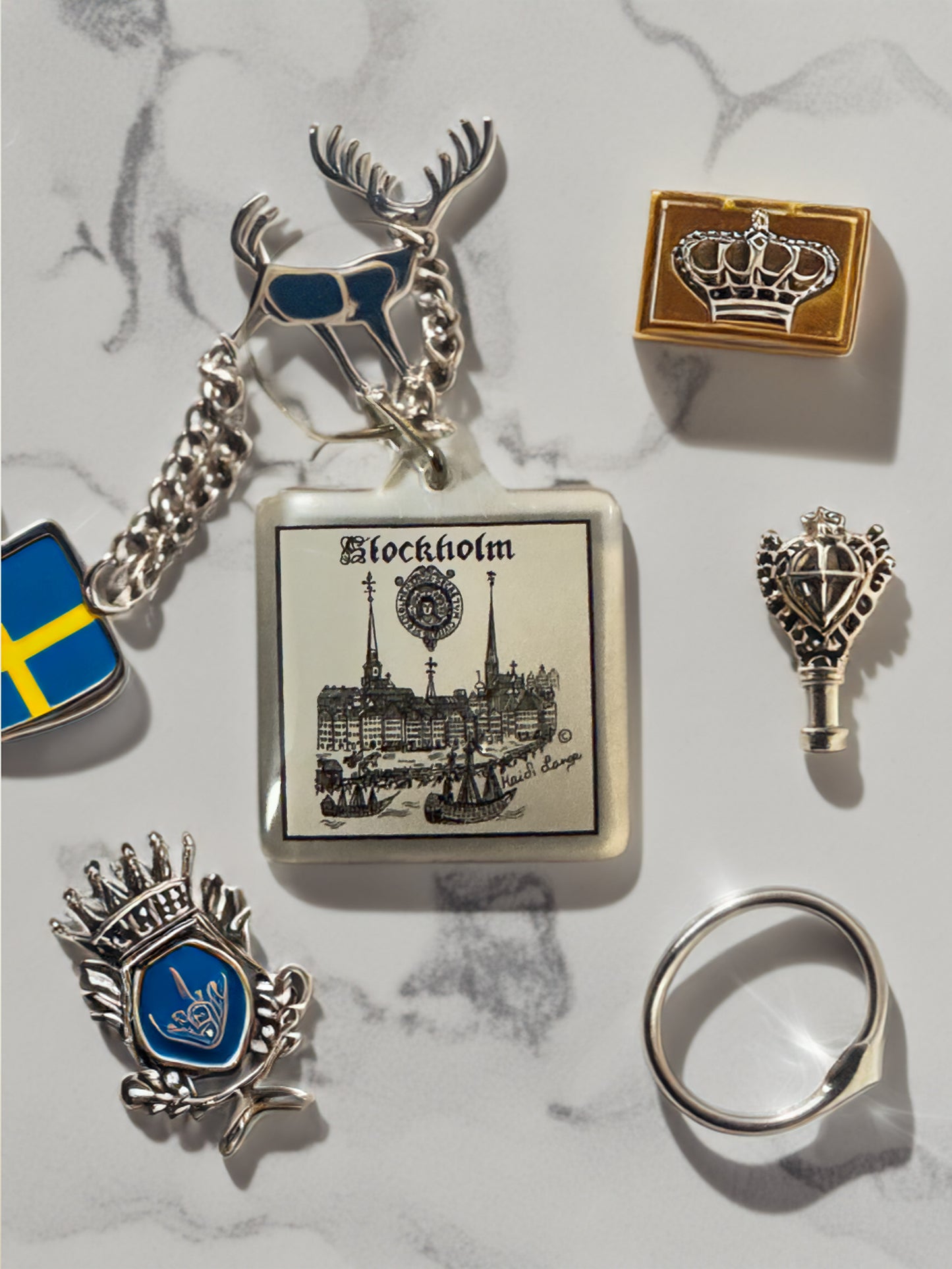 Stockholm Skyline Keyring