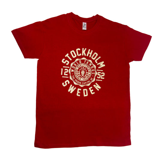 Seal of Stockholm City Red T-Shirt