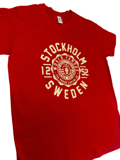 Seal of Stockholm City Red T-Shirt