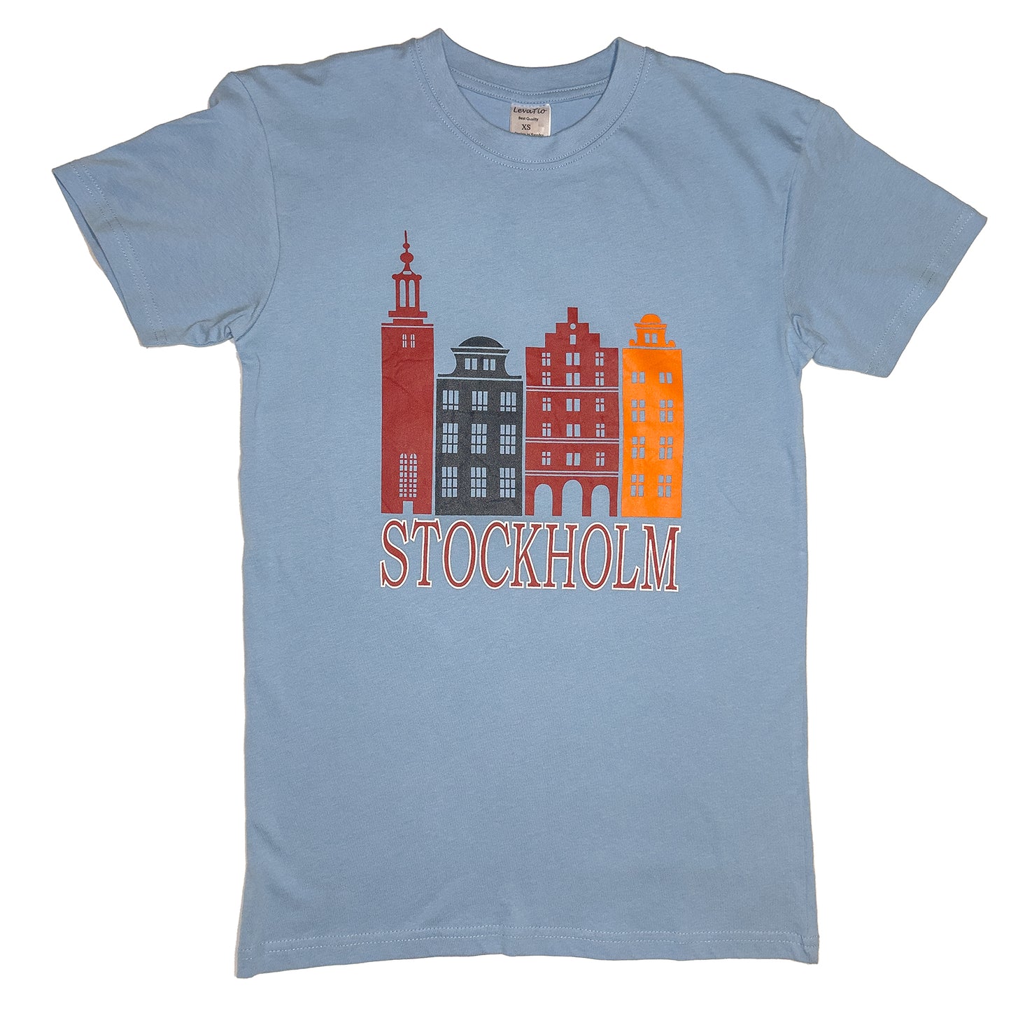 Stockholm Skyline Classic T-Shirt - Light Blue Edition