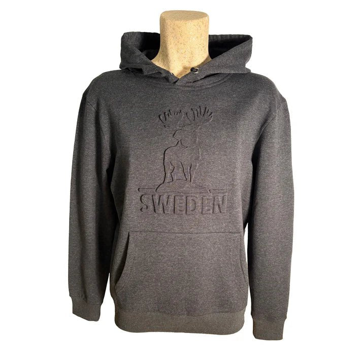 Hoodie — 3D Embossed Moose Sweden Gray - Style Council
