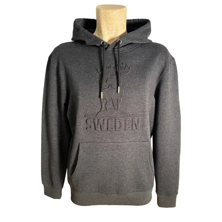 Hoodie — 3D Embossed Moose Sweden Gray - Style Council