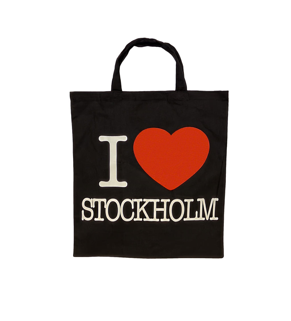 I Love Stockholm Tote Bag – Black Swedish Souvenir - Style Council