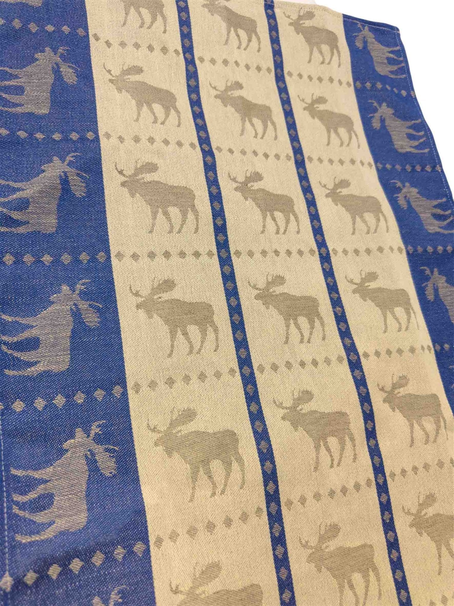 Linen Cotton - Kitchen Towel - Moose design - Kitchen Souvenir - Blue - Style Council