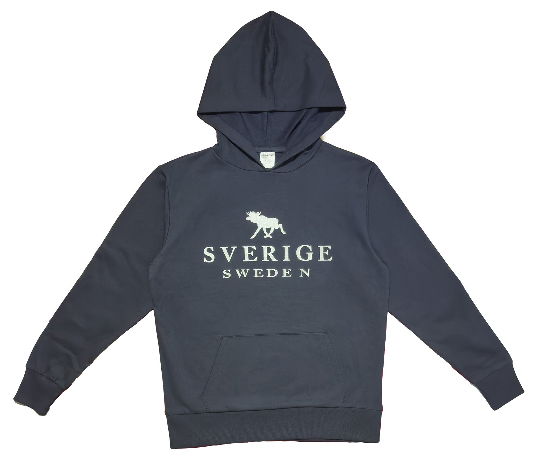Navy Blue "Sverige Sweden" Moose Hoodie – Stockholm Souvenir Collection - Style Council