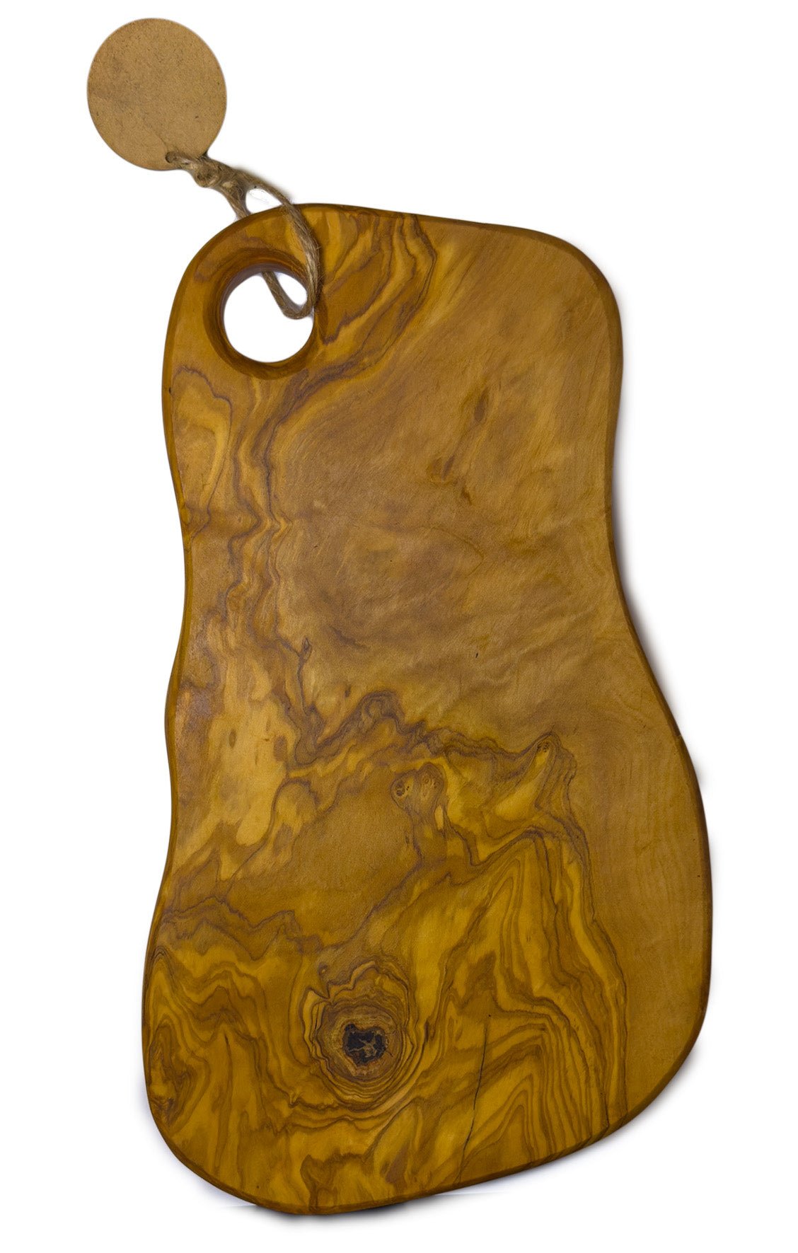 Olive Wood Cutting Board with Round Grip Hole – Moose Design “Sverige Sweden” - Style Council