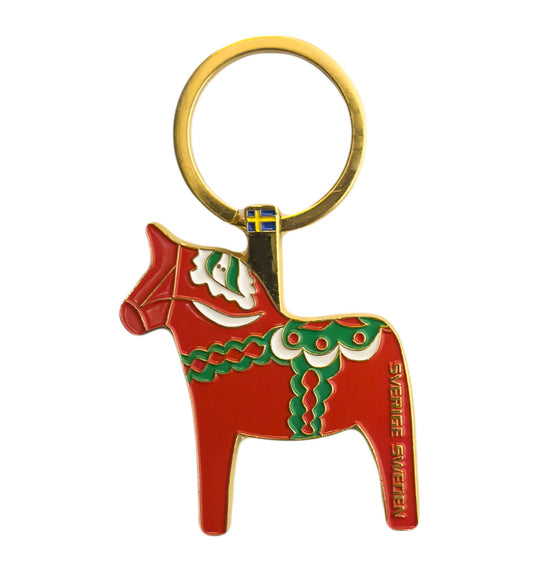 Red Dala Horse Keyring - Style Council