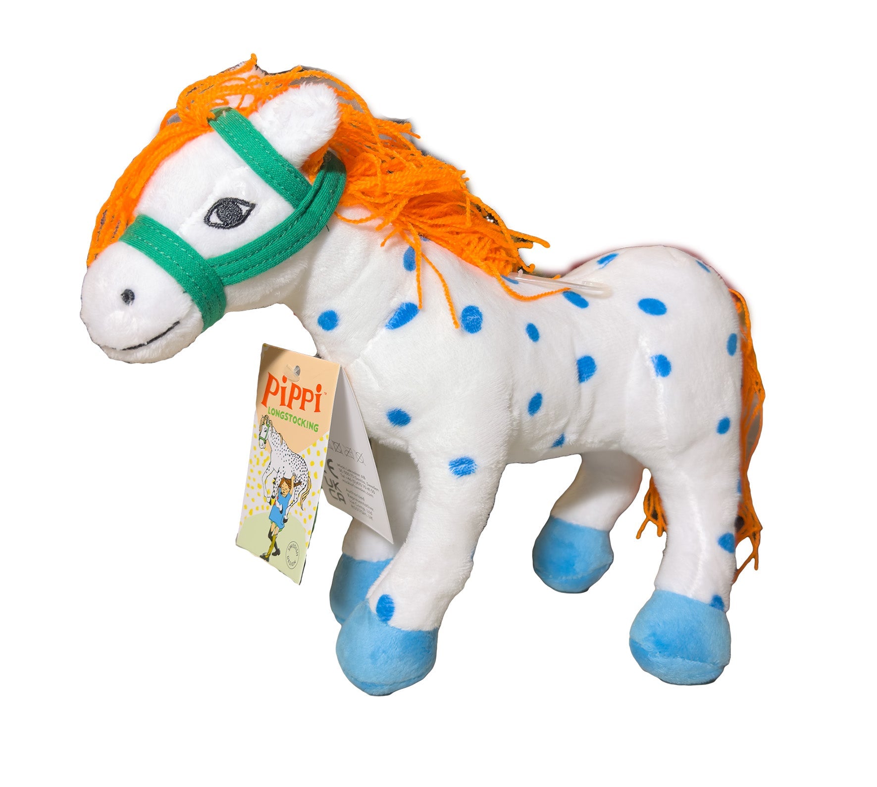 Side View of Official Pippi Longstocking “Little Old Man” horse plush toy from Sweden - Style Council - Style Council