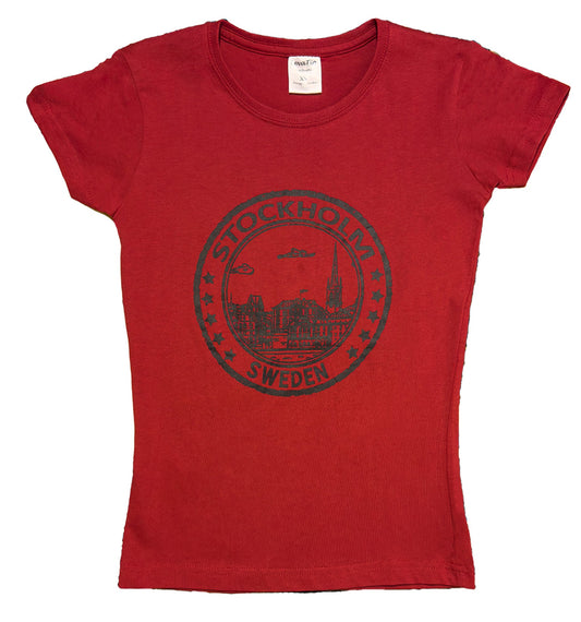 Stockholm Cityscape Seal Women's T-Shirt - Red - Style Council