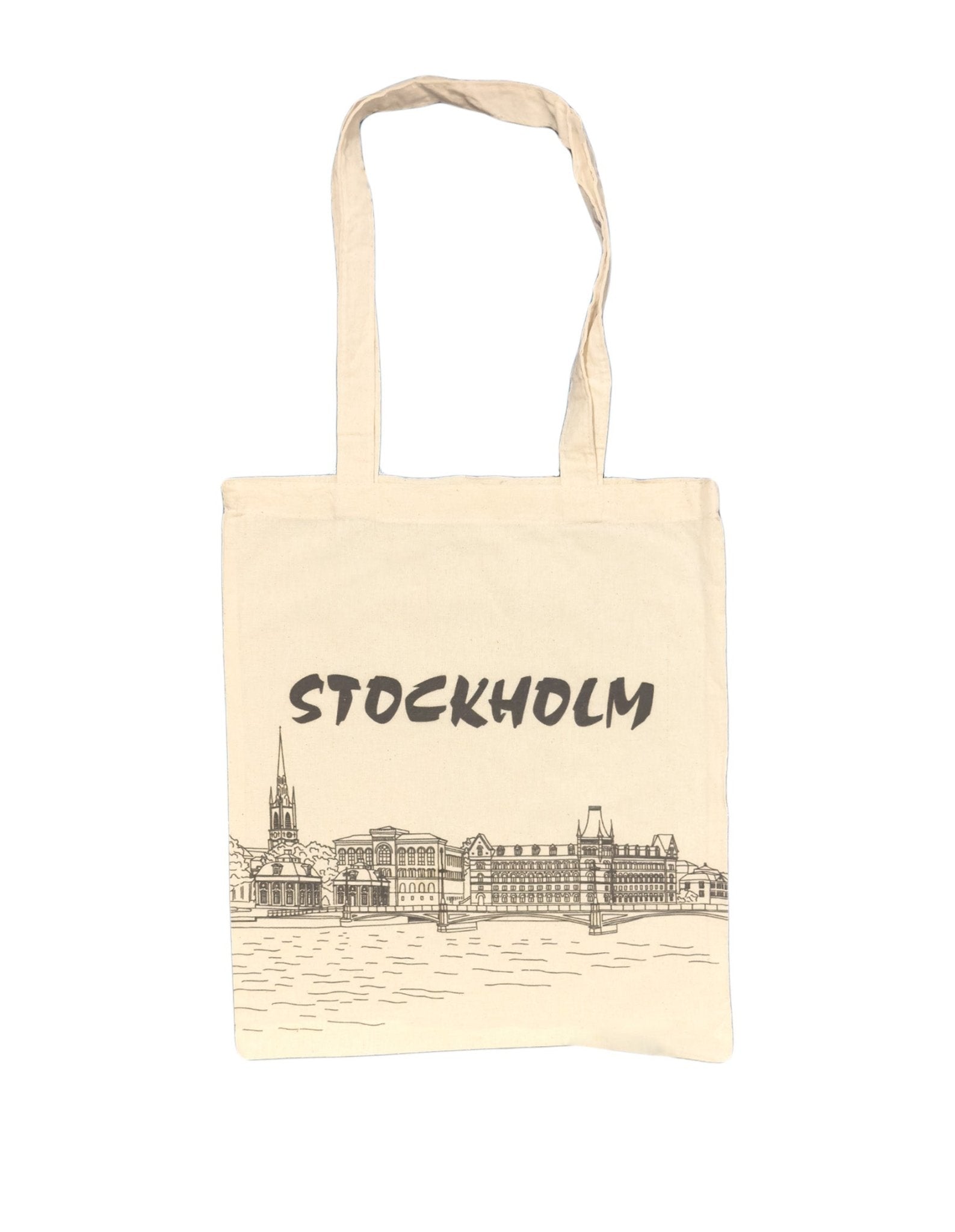 Stockholm Skyline Cotton Tote Bag – Swedish Souvenir Gift - Style Council