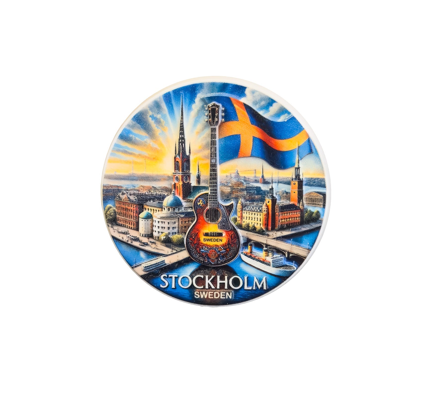 Stockholm Sweden Guitar Magnet - Style Council