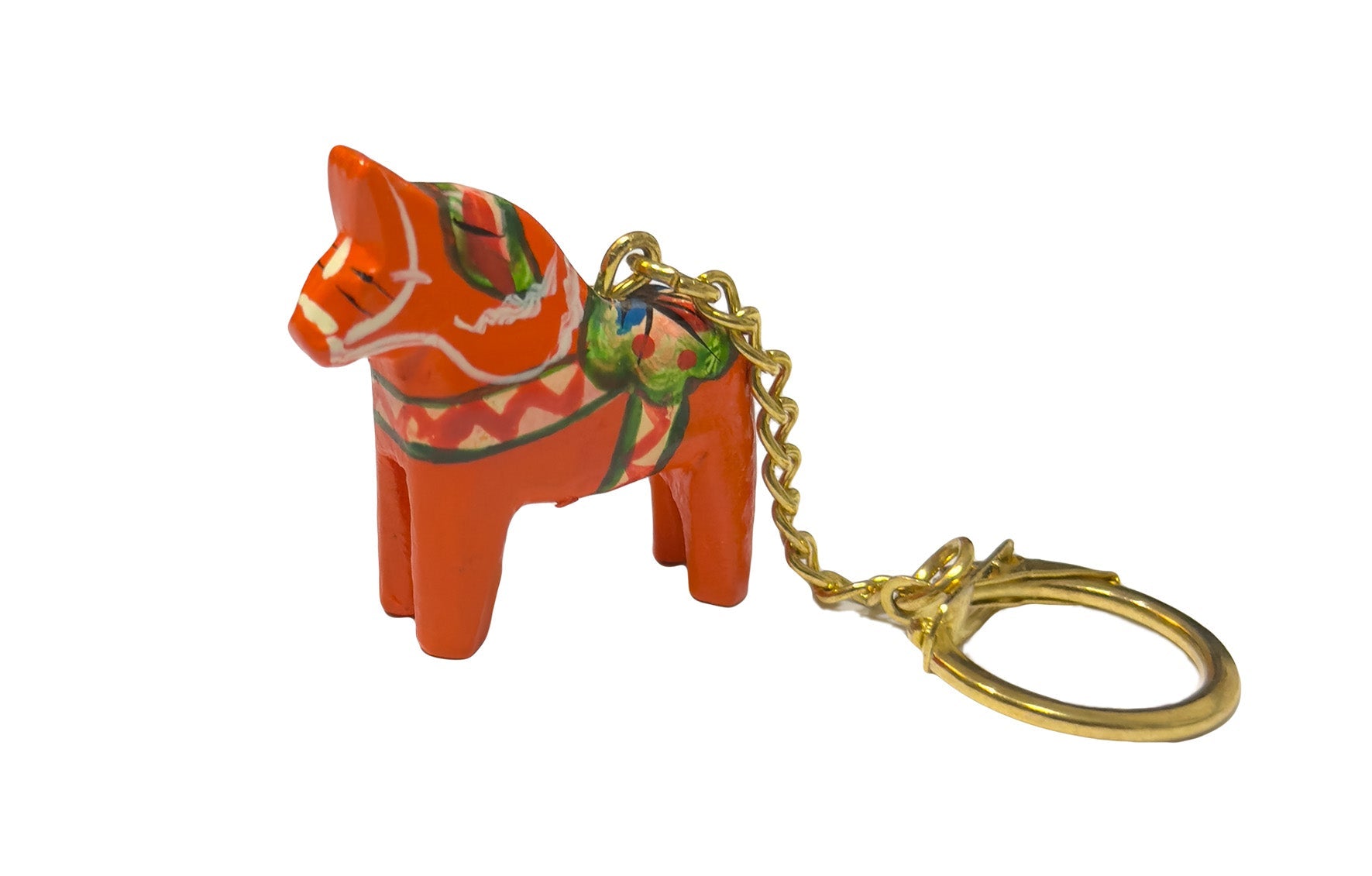 Swedish Dala Horse Keychain – Handcrafted Wooden Souvenir - Style Council
