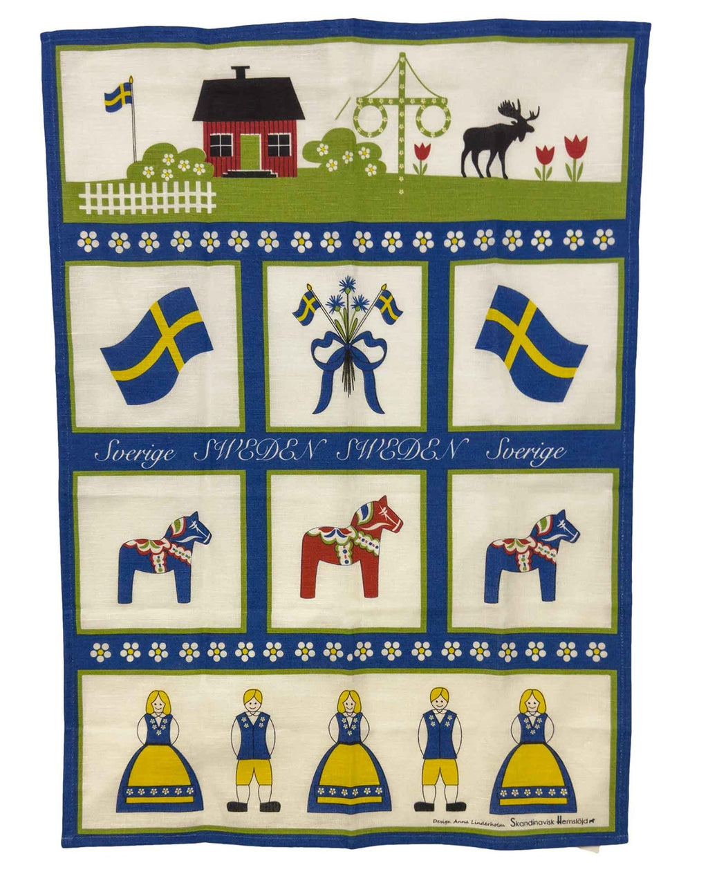 Swedish Icons Kitchen Towel – Linen Cotton Blend | Stockholm Souvenir - Style Council