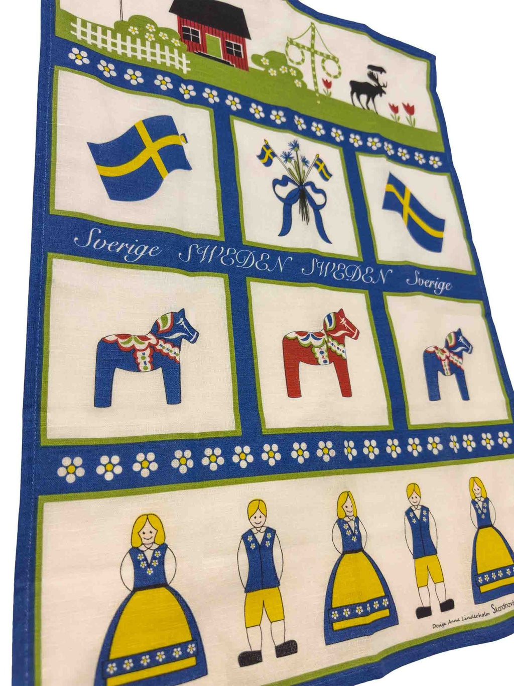 Swedish Icons Kitchen Towel – Linen Cotton Blend | Stockholm Souvenir - Style Council