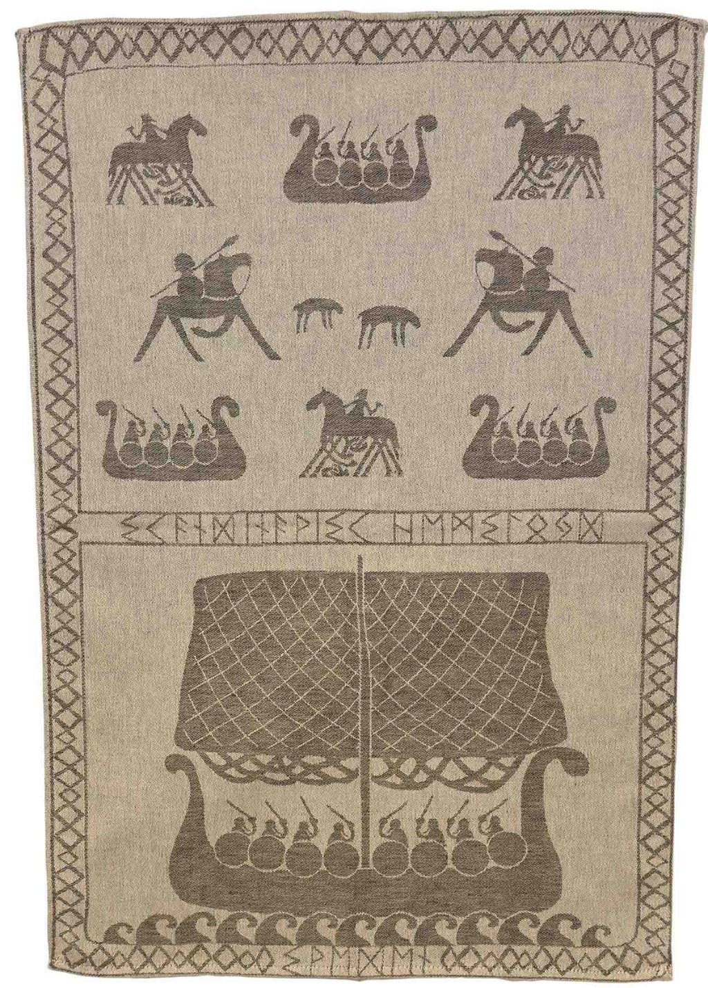 Viking Longship Kitchen Towel – Linen & Cotton Blend - Style Council